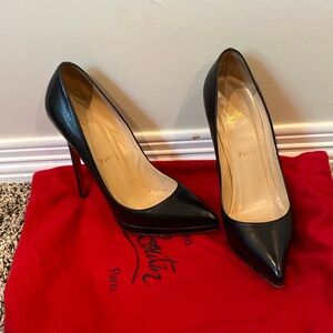 Black 5 inch Christian Louboutin heels